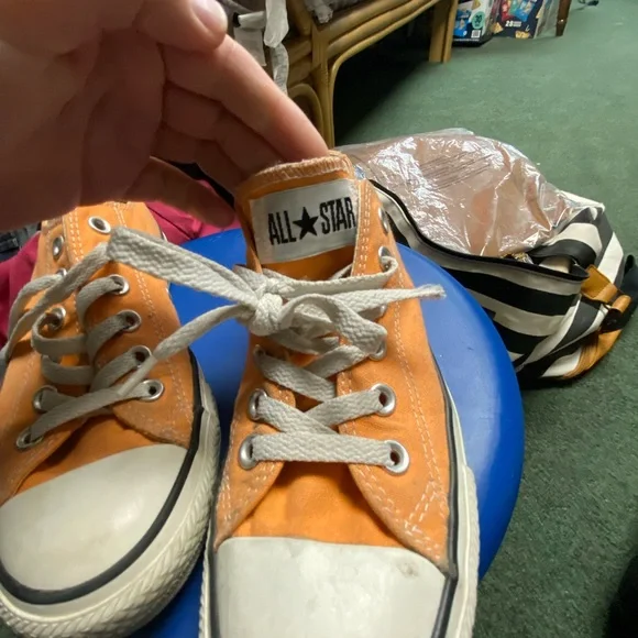Orange Canvas Sneakers - Picture 2 of 6